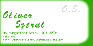 oliver sztrul business card